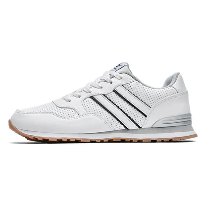Jesienne buty sportowe męskie, płaskie buty do biegania, białe, trwałe, klasyczne buty casualowe, niskie, modne buty trekkingowe i do chodzenia