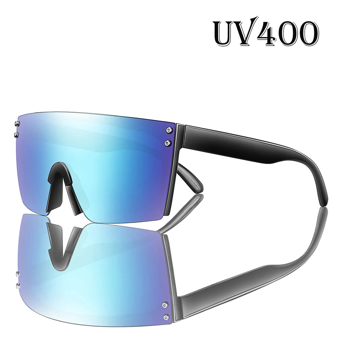3 Pairs Fishing Sunglasses Men and Women Square Oversize Windproof Shades with UV Protection for Outdoor Cycling Hiking