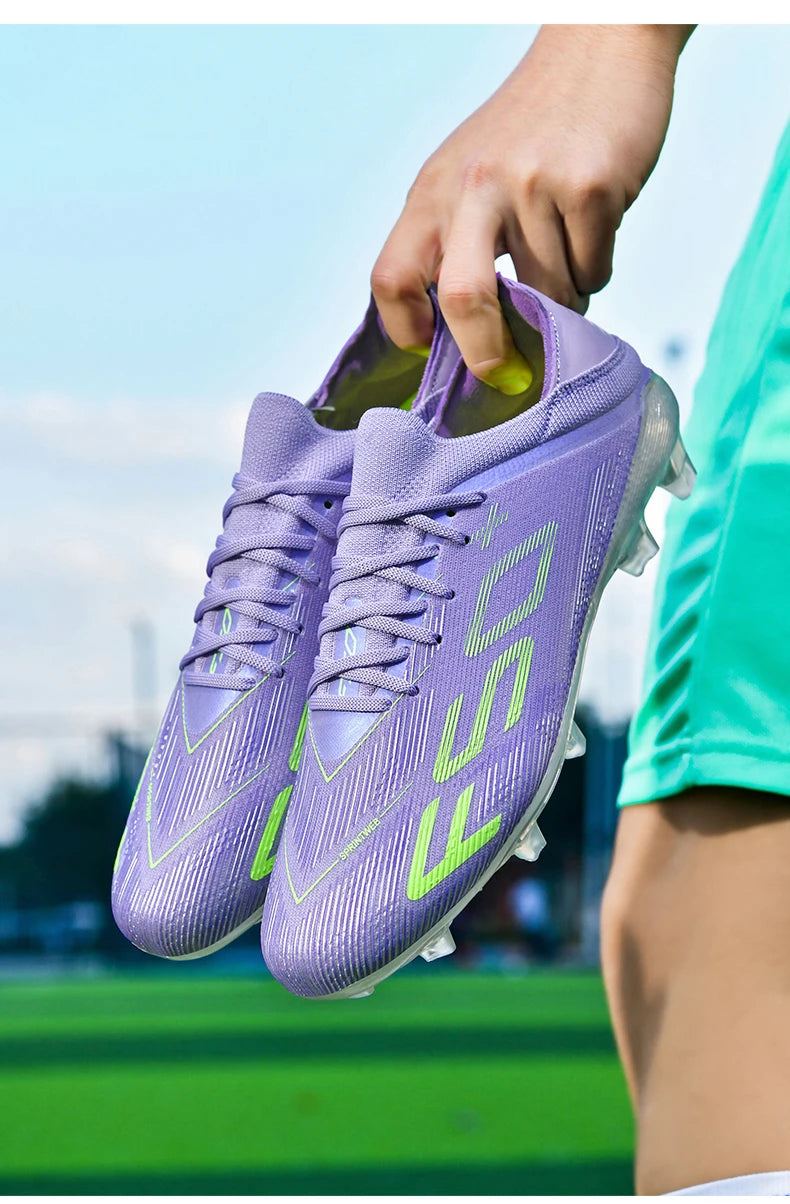 Nouvelles chaussures de football pour hommes, crampons antidérapants pour terrain en herbe, chaussures de football montantes de haute qualité, baskets de futsal, chaussures d'intérieur, chaussures d'extérieur, meilleures
