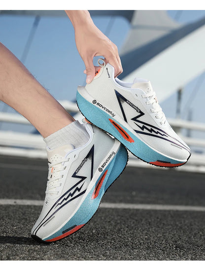 Zapatillas de running con placa de carbono para maratón, deportivas, transpirables, ligeras, cómodas y antideslizantes para hombre y mujer