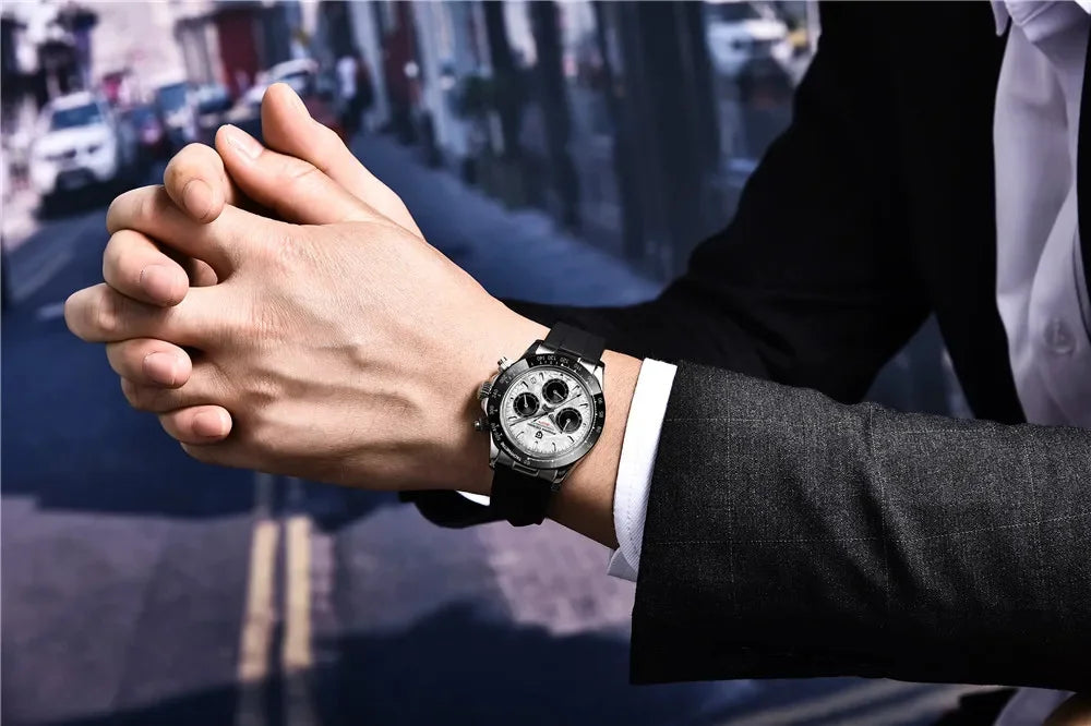 Novo Original PAGANI DESIGN PD-1664 Relógio de Pulso de Luxo para Homem, Movimento de Quartzo Japonês VK63, Safira, Cronógrafo Resistente à Água, Dourado