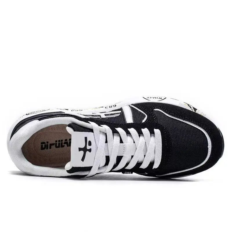 Baskets rétro de marque de luxe pour hommes et femmes, chaussures en maille respirante et en daim, semelle imprimée tendance, à lacets, baskets décontractées pour tous les jours