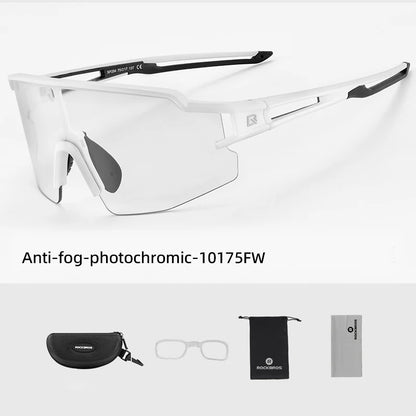 ROCKBROS Cycling Glasses Photochromic Glasses Bicycle Glasses Eyewear Goggles Windproof Bicycle Outdoor Sports Sunglasses