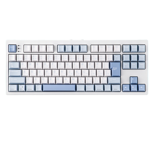 Versão japonesa EPOMAKER TH87 layout JIS, layout TKL, teclado mecânico Hot-Swap com ligação por cabo/Bluetooth/sem fios 2.4GHz e bateria de 10000mAh