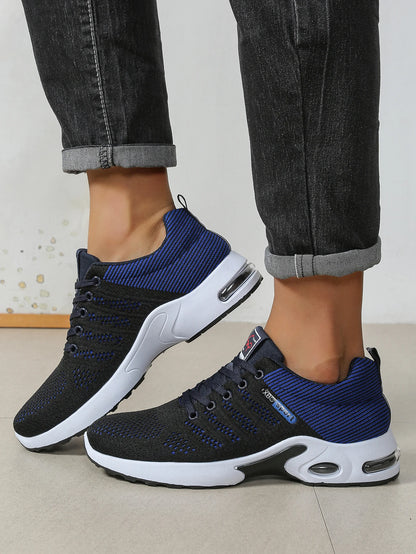 Sapatilhas de Homem Fashion Super Respiráveis com Atacadores para Corrida - Antiderrapantes, duradouras e com conforto almofadado - Sapatilhas de Moda para Homem