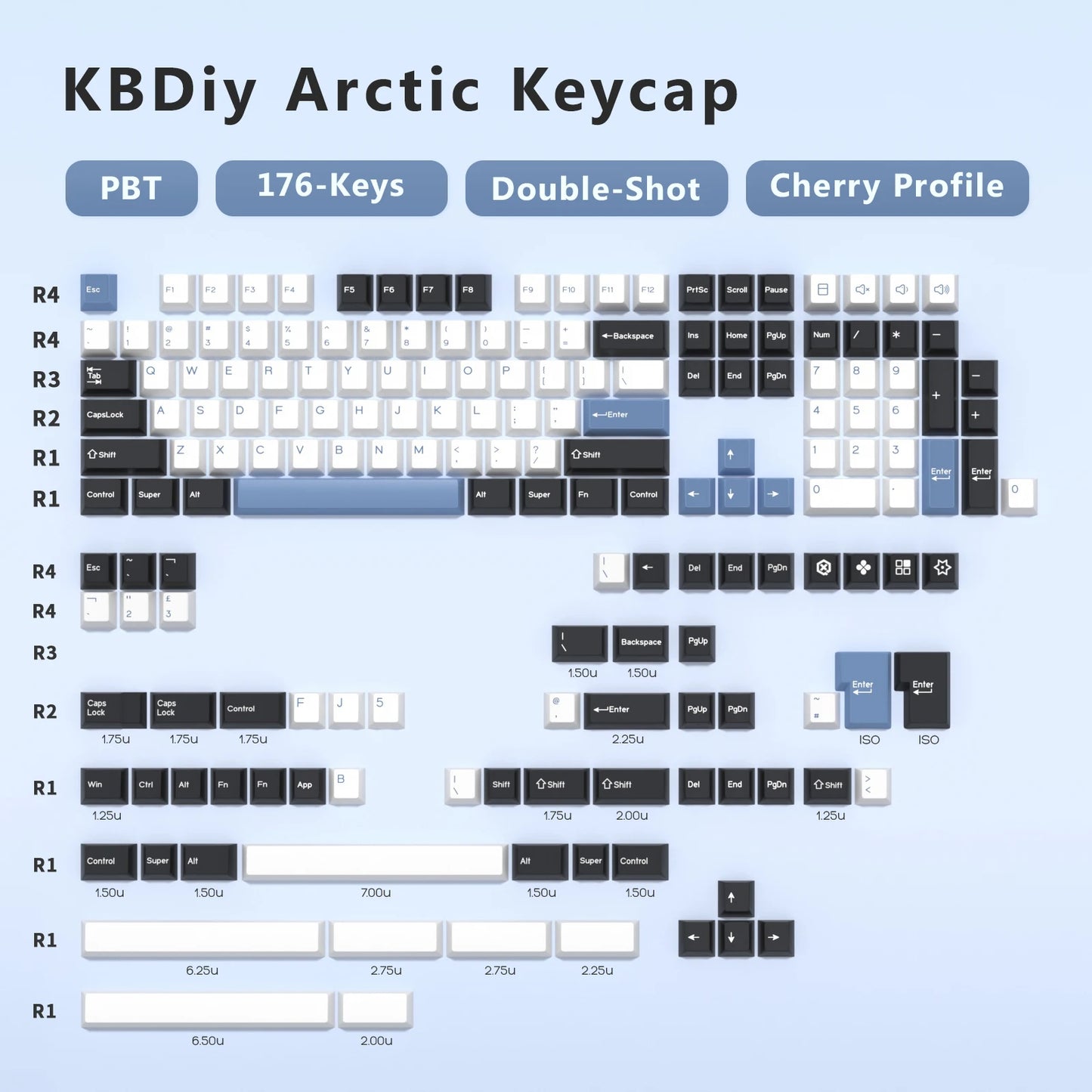 Keycaps KBDiy GMK Illusion perfil Cherry de PBT de doble inyección ISO para kit de teclado mecánico gamer, estilo retro gaming