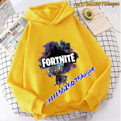 Fortnite Game Printed Children's Hoodies Cartoon Comfortable Suit Loose Long Sleeve Tops Autumn Winter Clothes