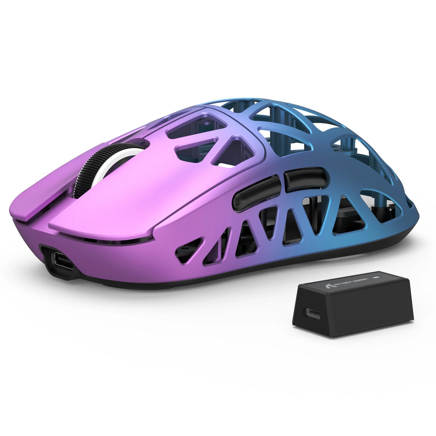 ATTACK SHARK R2 gamingmus i magnesiumlegering PAW3950, tri-mode, 8000hz, 42000 DPI, 45g ultralätt, mikrobrytare med 100M klick