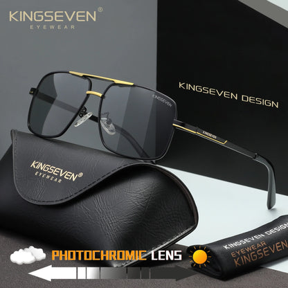 KINGSEVEN Causal Polarized Sunglasses Men Outdoor Driving Fashion Glasses UV400 Rectangle Driving Male Fishing Eyewear