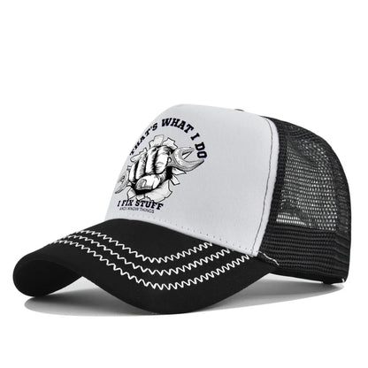New Fashion Spring Summer Printed Mesh Breathable Baseball Cap Gorras Personality LOGO for Men WomenCouples Visor Hat Casquette