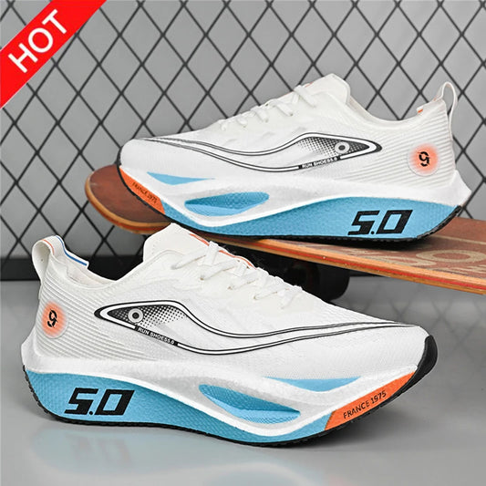 New Sports Shoes for Men & Women, Running Sneakers with Carbon Plate, Male Marathon Racing, Shock-Absorbing Athletics Training Shoes
