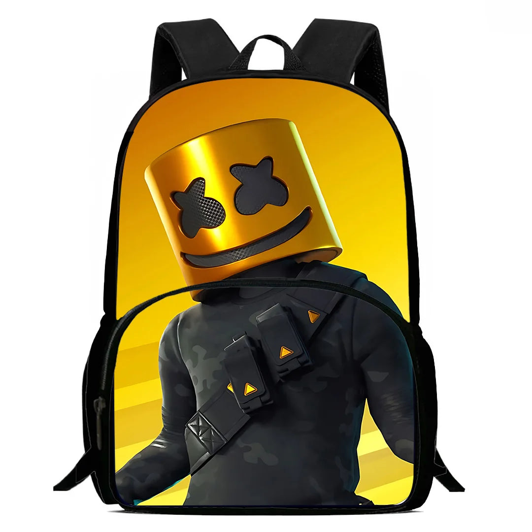 Classic Game Fortnite Kids Backpacks for Boys and Girls, Student Birthday Gift, Child School Bags with Large Capacity, Durable Camping Rucksack