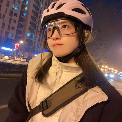 Trendy Women's Polarized Cycling Sunglasses UV400 Windproof Outdoor Sunshade Goggles PC Lenses Sports Glasses for Travel