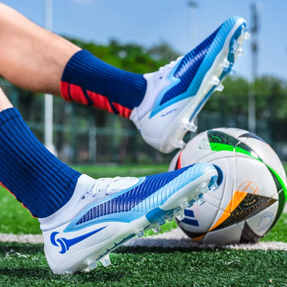 Chaussures de Football pour hommes, crampons de société, bottes professionnelles de terrain de Football en plein air, chaussures d'entraînement sur gazon, baskets à pointes longues