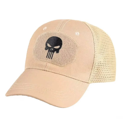 Militärische Trainingsmütze im Camouflage-Karo-Design für Frühling und Sommer, Outdoor-Sport, Sonnenschutz, Netzmütze, lässige Schirmmütze