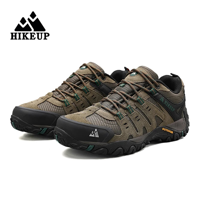 Męskie buty trekkingowe HIKEUP z zamszowej skóry – odporne na zużycie buty outdoorowe do trekkingu, chodzenia, polowania i zastosowań taktycznych