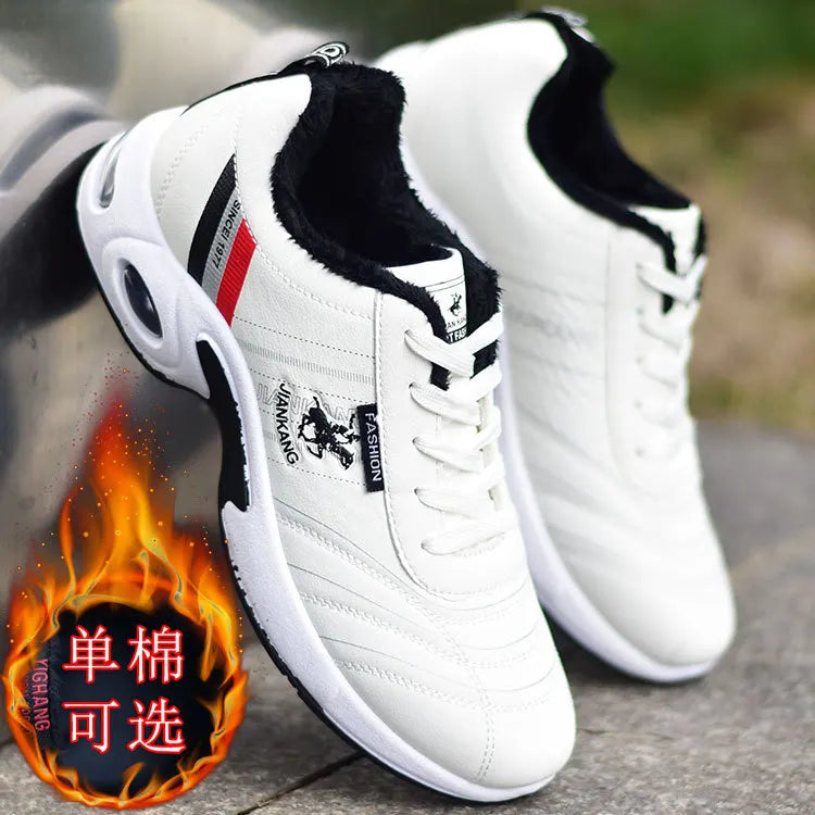 Men's leather sneakers Casual versatile shoes Outdoor non slip running footwear Fashion men's board shoes Zapatos Homme
