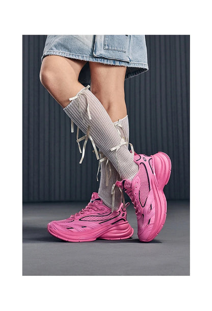 Sapatilhas Xtep Basque 3 para Mulher, Leves, Resistentes ao Desgaste, Modernas, Duráveis, com Sola Grossa, Casuais e Desportivas, 874218320006
