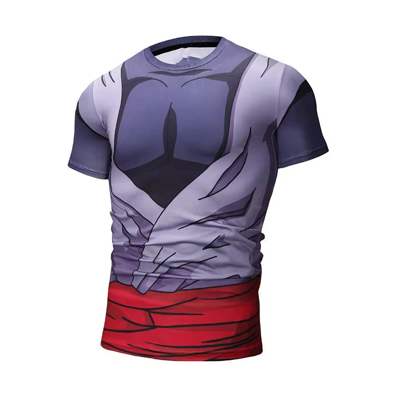 2026 Summer Dragon Ball Short-sleeved T-shirt for Men Cosplaying As Goku Anime, Half-sleeved T-shirt Breathable Casual Y2k