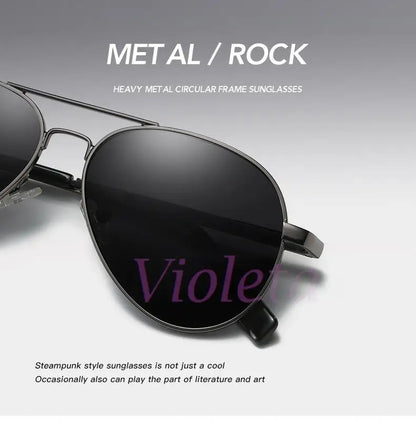 Punk Rock Polarized Sunglasses Color Film Sunglasses Han Edition Mirror Face Fashion Sun Glasses T1001