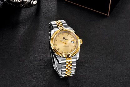 Orologi PAGANI DESIGN 2026 nuovi, meccanici di lusso oro e argento da uomo, in acciaio inossidabile, vetro zaffiro, automatici