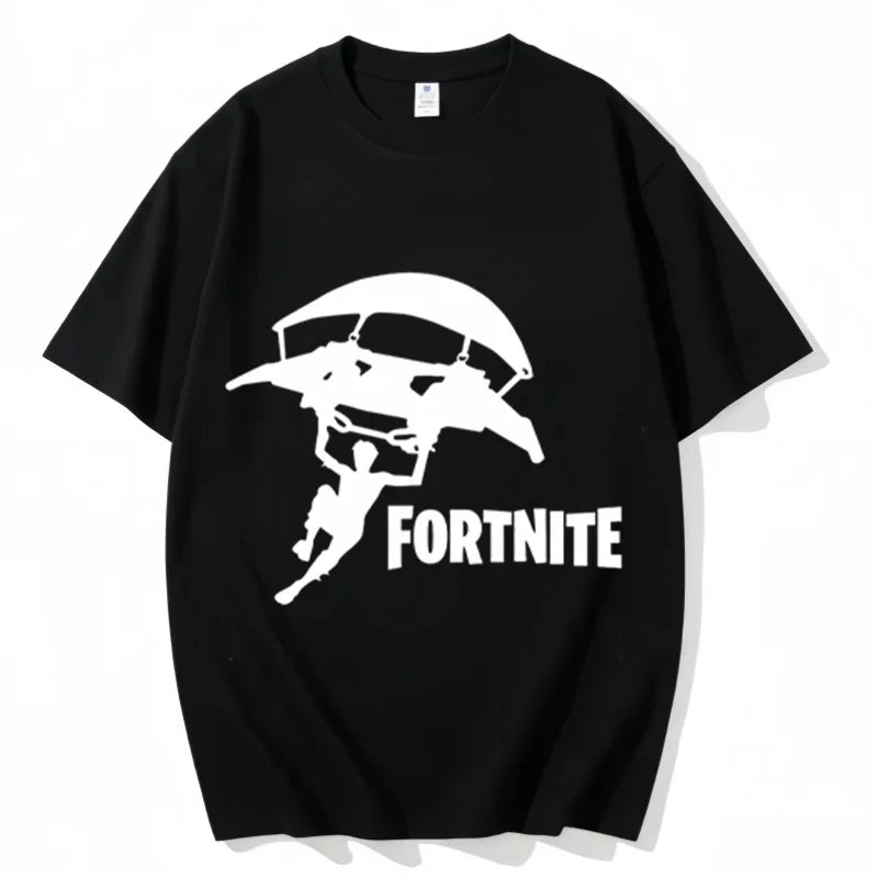 Fortnite Crew Neck T Shirt Unisex Adult Game Dance Fashion New Pure Cotton Short Sleeve Tops Perfect for Casual Wear Vacations