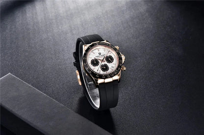 Novo Original PAGANI DESIGN PD-1664 Relógio de Pulso de Luxo para Homem, Movimento de Quartzo Japonês VK63, Safira, Cronógrafo Resistente à Água, Dourado