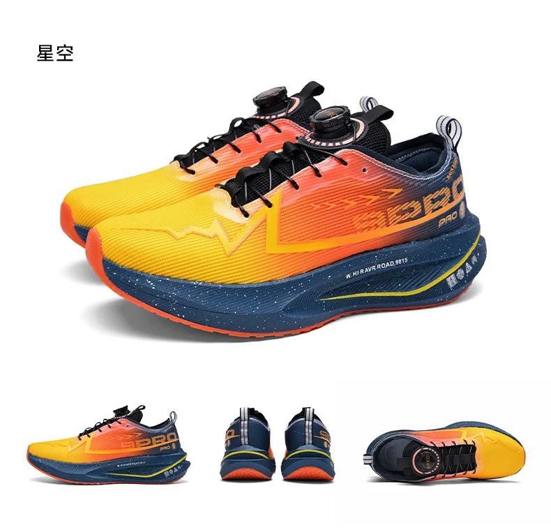 Men Marathon Running Shoes Carbon Board Specialty Sports Breathable Lightweight Women's Comfortable Athletic Nonskid Sneakers
