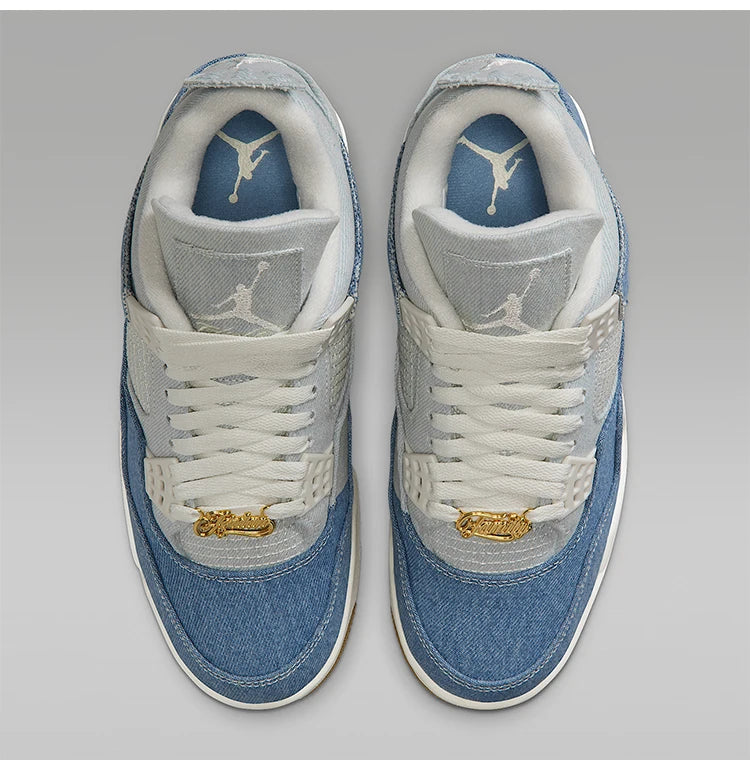Ténis de basquetebol Nike JORDAN genuínos para mulher, de cano médio, em ganga, com amortecimento de ar IB6716-100