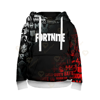 Sweatshirt com Capuz Fortnite Cool Heroes para Rapaz, Estilo Cosplay, Casaco Infantil com Desenho Animado para Primavera e Outono