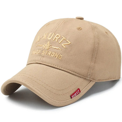 Hat men's outdoor embroidered letter soft top shade baseball cap spring and autumn Korean version of the tide middle-aged and el