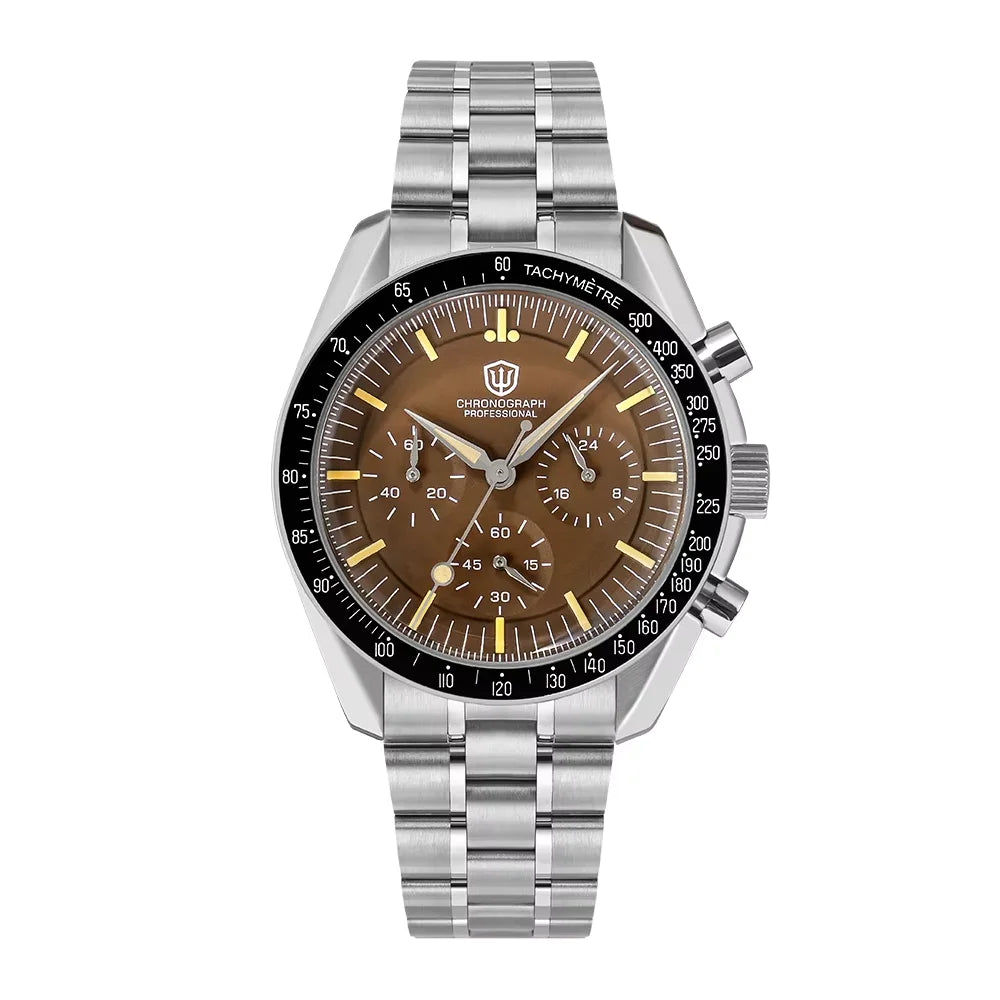 Relógio Masculino Watchdives New Wd1863 Quartz VK63 Chronograph, Safira Abaulada, Impermeável, 39Mm, Aço, Marca Premium, Luxo Business