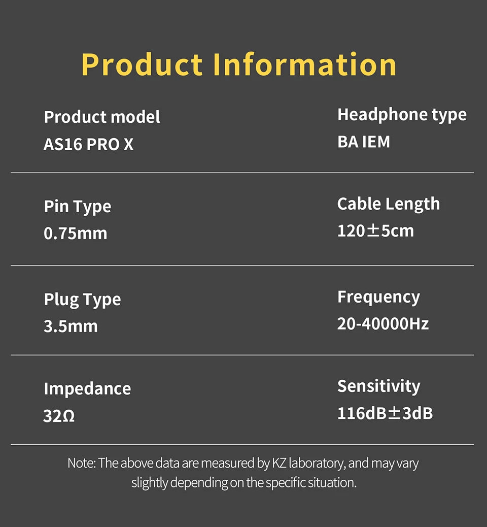 Auricolari in-ear monitor KZ AS16 PRO X HiFi – cuffie cablate con microfono e 8 driver ad armatura bilanciata