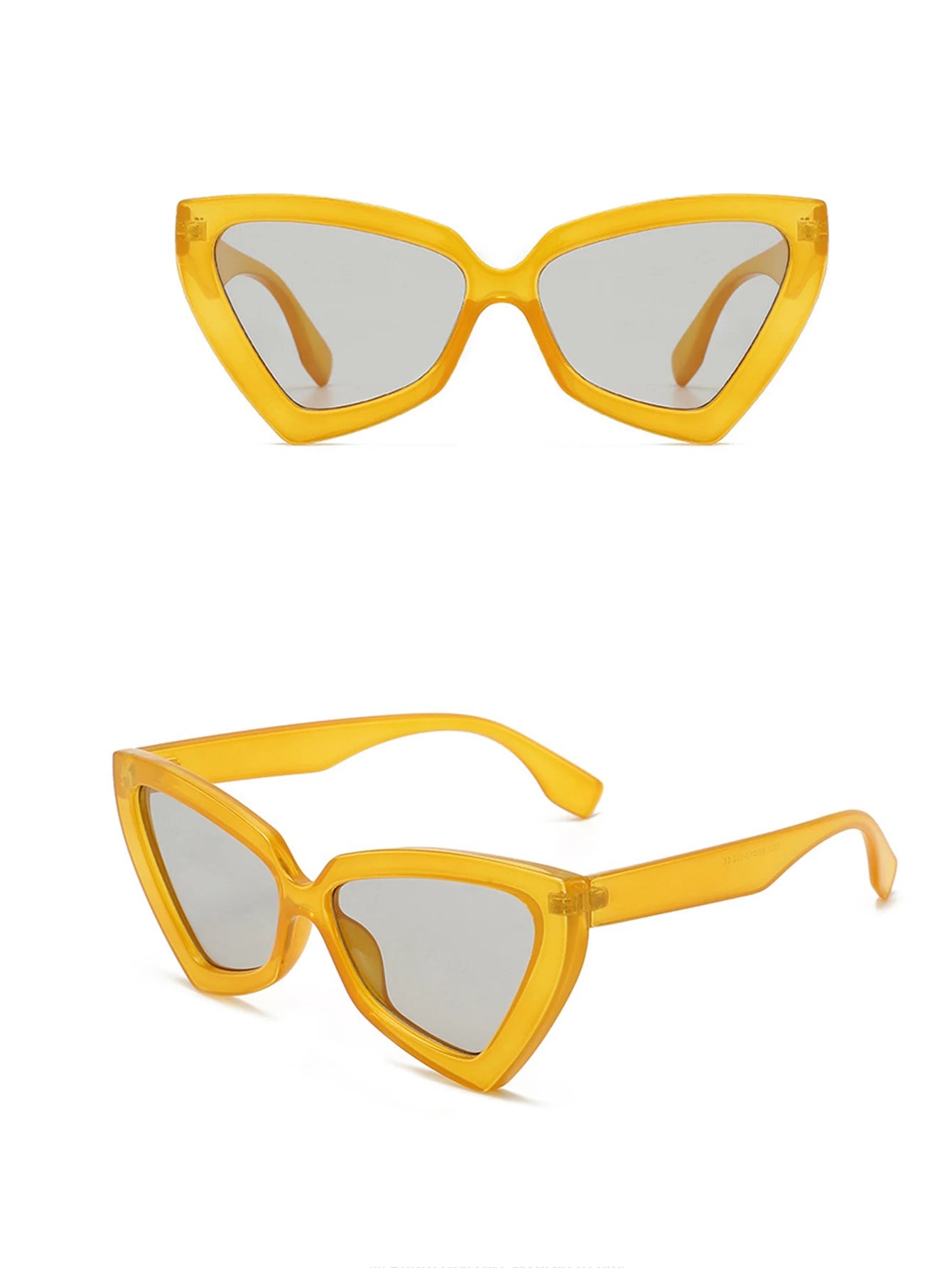 New Vintage Triangle Polygon Sunglasses Women Men Vintage Glasses Retro Cat Eye Sun Glasses Female Male Eyewear Eye Glasses