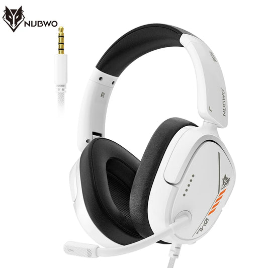 NUBWO HG04L Gaming Headset for PS5/PS4, Xbox Series X|S/Xbox One, Switch Clear Unidirectional Mic 3.5mm Jack Headphone for Gaming