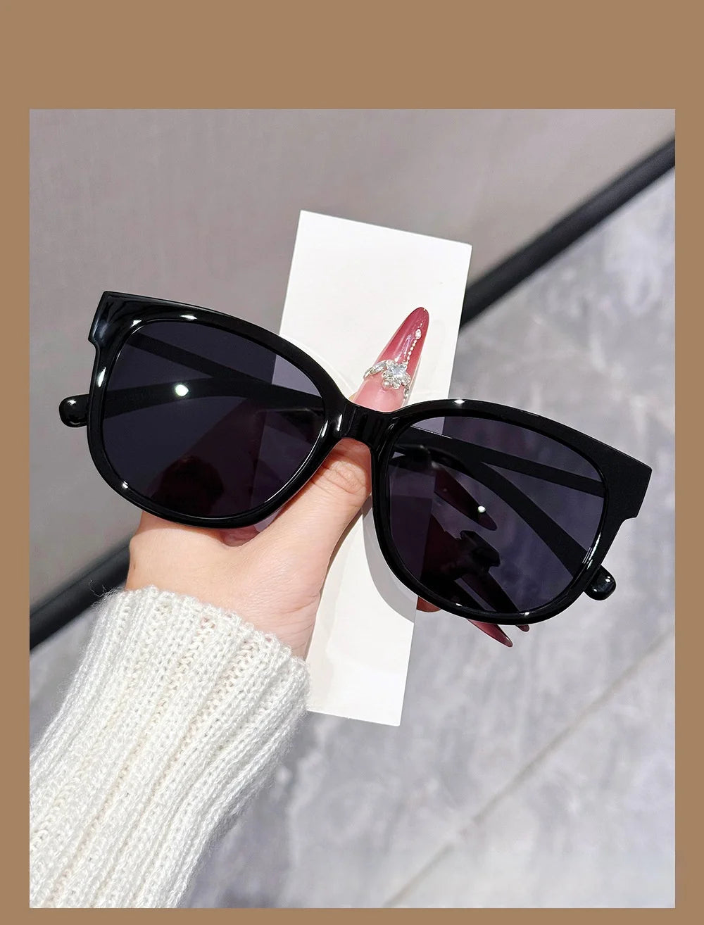 New Korean Style Square and Round Frame Casual Commuting Fashion Sunglasses for Women DS-8235