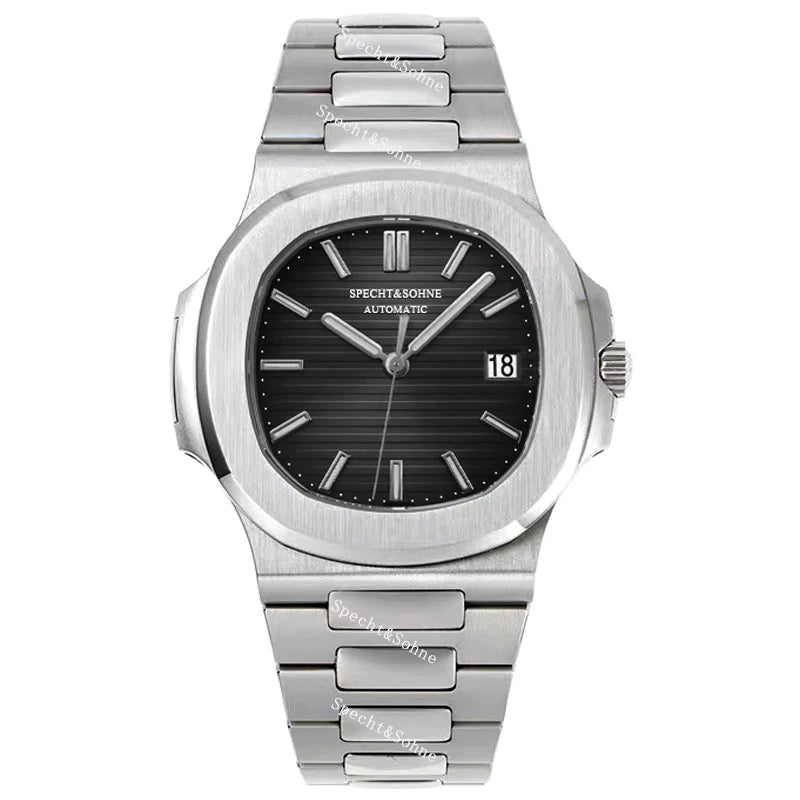 Relógio Masculino Specht&Sohne 2025 New Classic de Luxo Automático em Aço Inoxidável com Safira 8215, Relógio de Pulso Mecânico