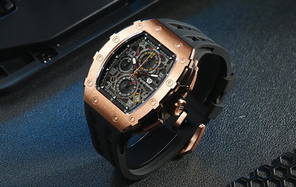 TSAR BOMBA New TB8204 Watch for Men, Japan Quartz Chronograph, 50M Waterproof Wristwatch, Fashion Sport Clock, Luxury Gift