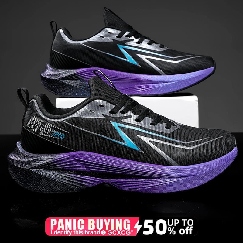 Running Shoes Carbon Plate Specialty Marathon Men's Sports Mesh Breathable Lightweight Women's Athletic Non-Skid Sneakers