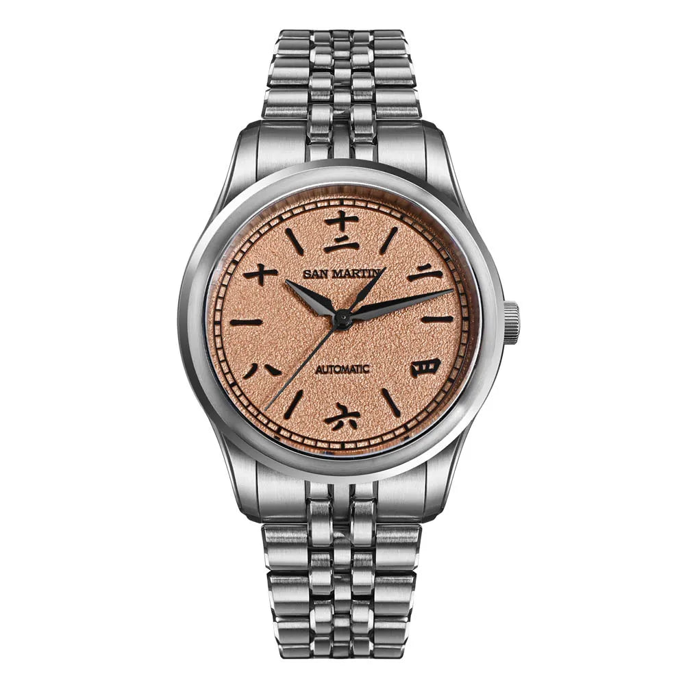 San Martin New 39mm Gada Watch Chinese Style Original Design Sunburst JianZhan Miyota 90S5 Men Dress Automatic Mechanical SN0144