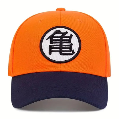 Dragon Ball Son Goku Unisex Gui Wu-broderede baseballkasketter til forår og efterår – justerbare fritidshatte til udendørs brug – solbeskyttelseshatte
