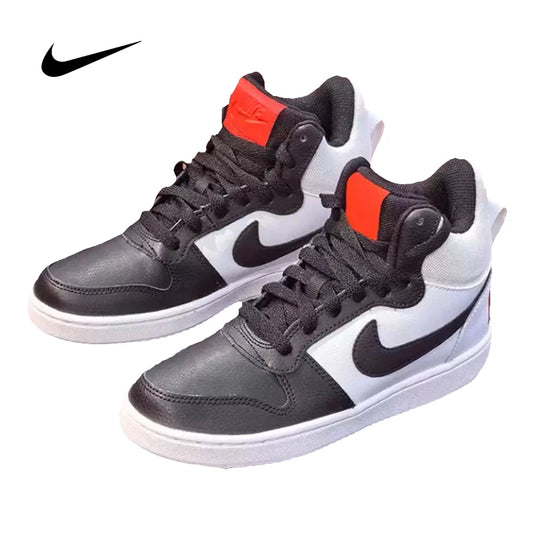 Ténis unissexo NIKE Court Borough Mid brancos de cano alto para treino e uso casual no outono/inverno (844906-100)