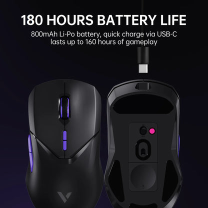 Rapoo VT9PRO/VT9Air 4K Wireless Gaming Mouse Superlight 26000DPI 4KHz Polling Rate 0.25ms Response Time 180H BatteryLife PAW3398