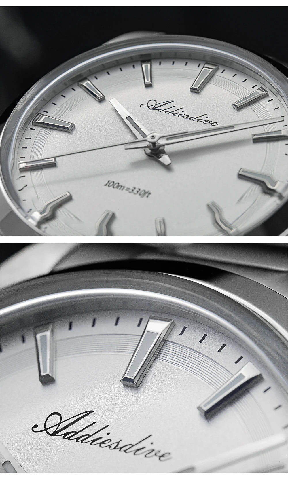 ADDIESDIVE 2024 New AD2066 Men's Watches Bubble Mirror Pot Cover Glass Stainless Steel Waterproof  Quartz Watch Man reloj hombre