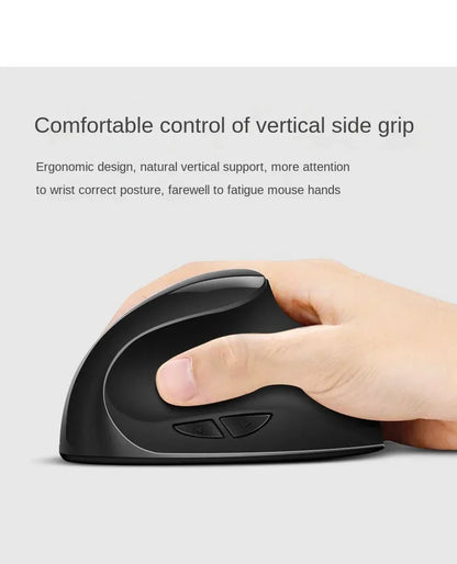 BTS-908 Ratón vertical recargable superventas, ratón inalámbrico ergonómico con receptor USB 2.4G, 1600 DPI ajustables y 6 botones