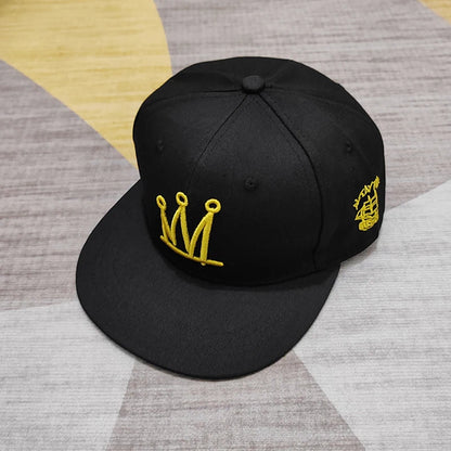 Men's Letter Embroidery Tide All-Match Flat Brim Baseball Cap Ladies Summer Hip-Hop Hat Outdoor Shade Adjustable Peaked Cap