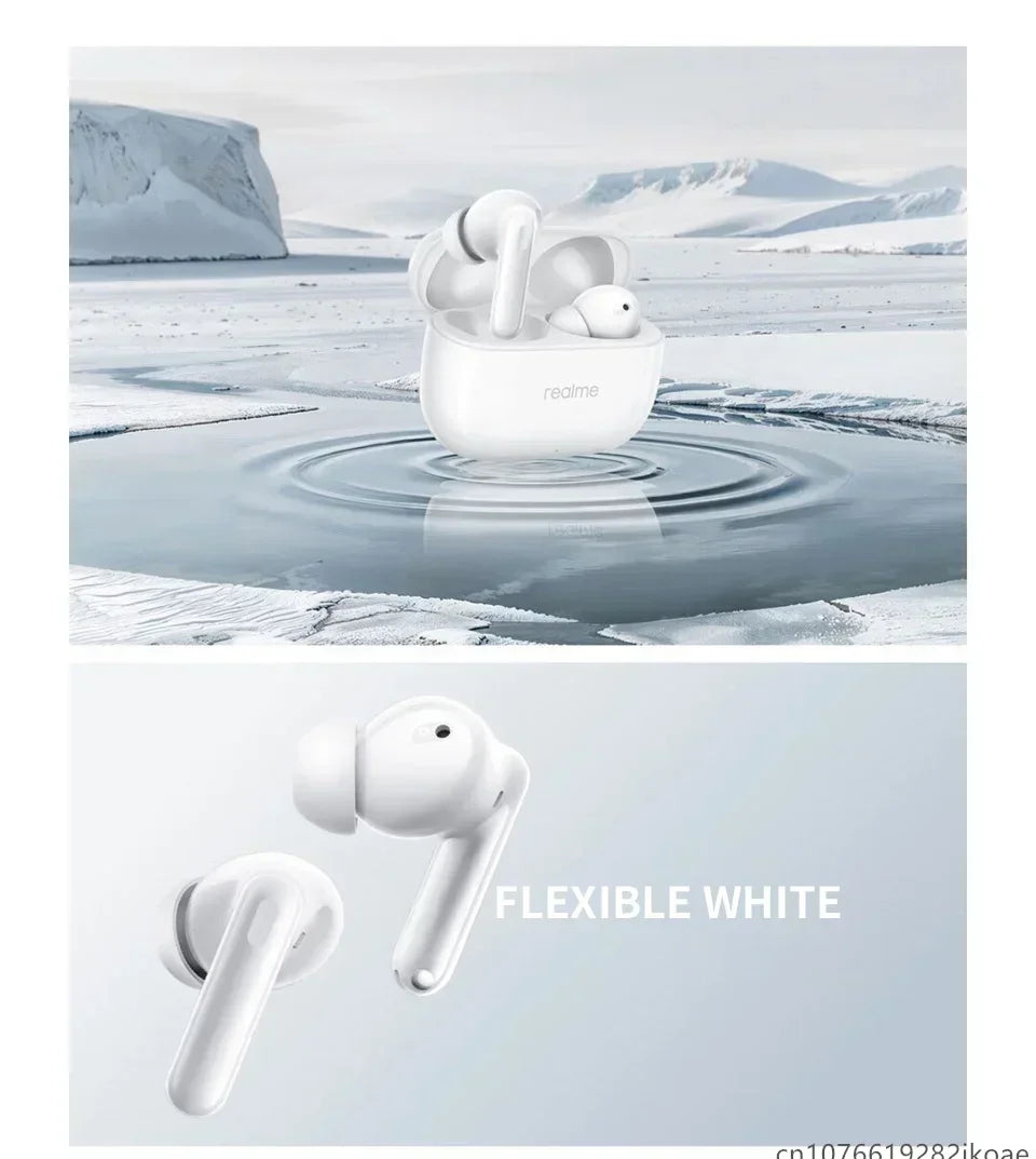realme Buds T310 Earealme Buds T310 Wireless Earbuds Bluetooth 5.4 – 46dB Active Noise Cancelling HiFi Earphones with Deep Bass & Long Battery Liferphones 46dB Active Noise Cancelling HiFi Wireless Headphones Bluetooth 5.4 Game Music Headset Long Standby