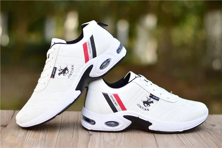Men's leather sneakers Casual versatile shoes Outdoor non slip running footwear Fashion men's board shoes Zapatos Homme