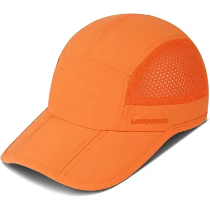 GADIEMKENSD Quick-Drying Foldable Portable Baseball Caps For Men Summer Sea Wave Embroidery Unisex Sport Sun Hats Snapback Cap