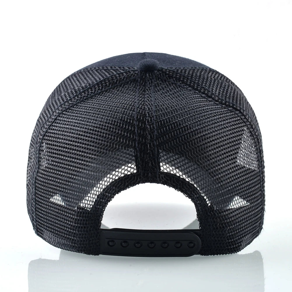 Fashion Baseball Cap With Embroidery Wolf Patch Snapback Hip Hop Trucker Caps Men Women Outdoor Breathable Visor Hat